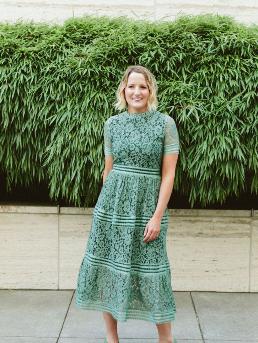 Baltic Born Lace Green Midi Wedding Guest Dress π Size S - Picture 9 of 10